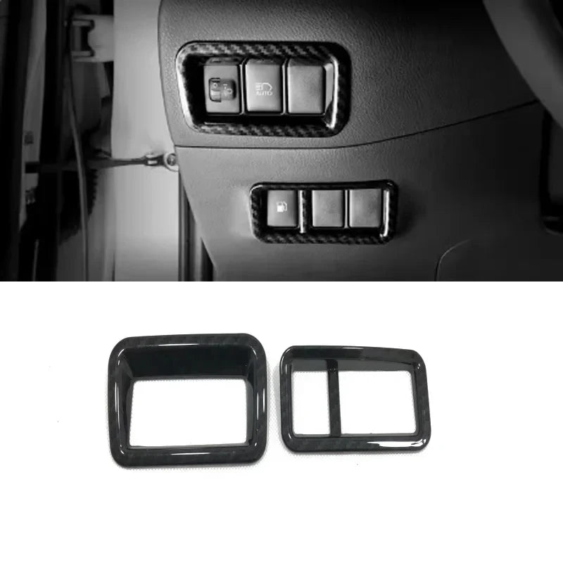 For Toyota C-HR AX10 CHR 2017-2023 Carbon Fiber Texture Window Switch Lift Panel Air Outlet Protective Cover Interior Accessorie