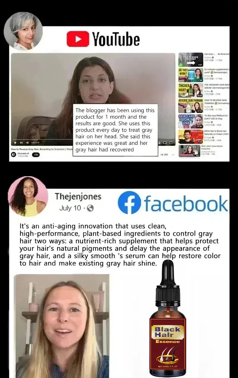 White hair killer, remove gray hair and restore natural hair color in 7 days 2025