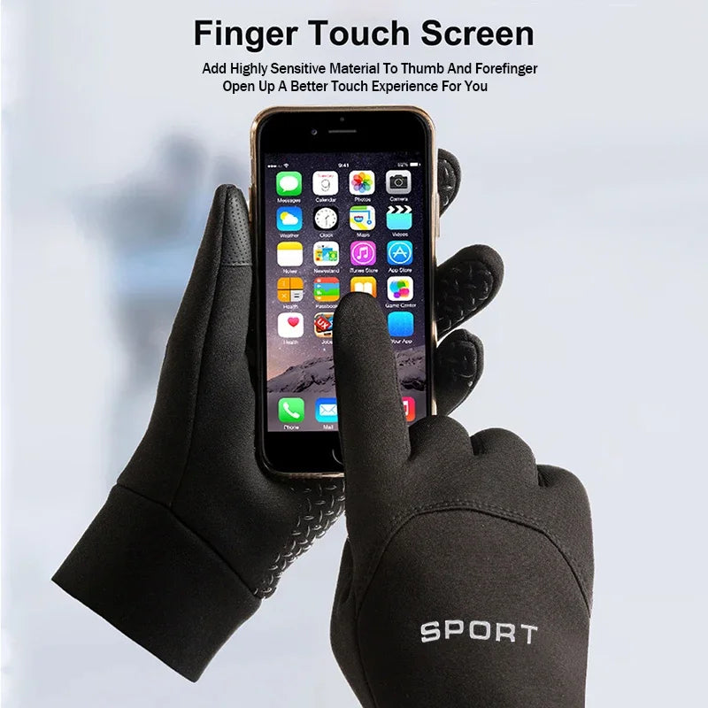 Touchscreen Winter Gloves, Windproof Running Gloves