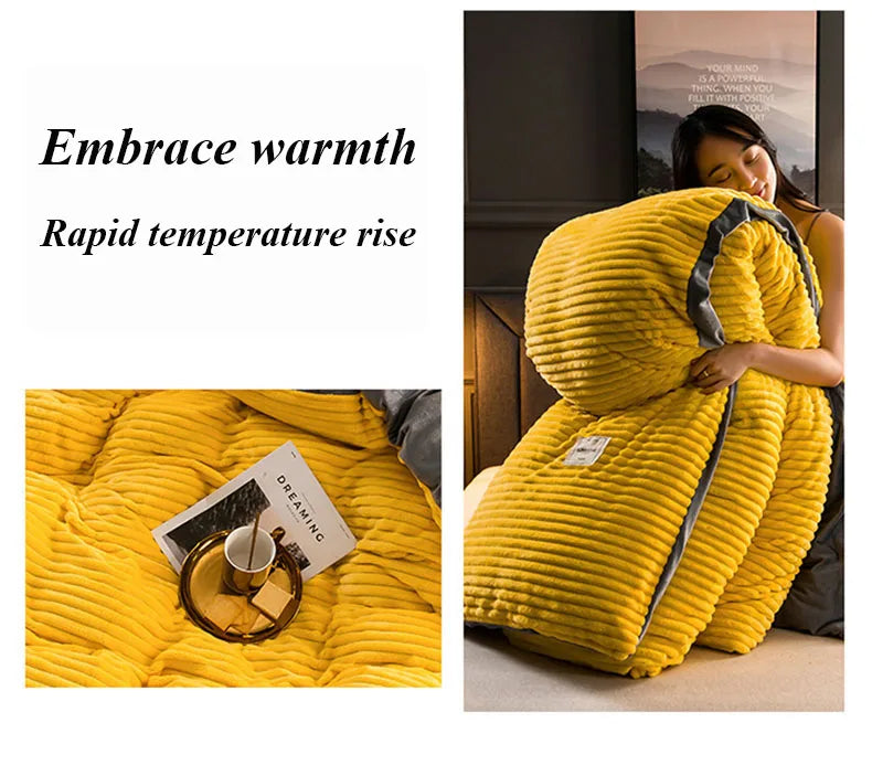Solid Color Velvet Duvet Cover Winter Warmth Thick Bedding Set Double Quilt Cover Twin Queen King Comforter Cover 150×200