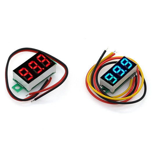 0.28 / 0.36 Inch DC LED Digital Voltmeter 0-100V - Car & Mobile Power Voltage Tester, 12V - photo 2