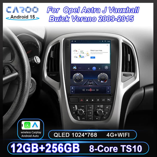 Car Stereo with Apple CarPlay & Android Auto, Compatible with Opel Astra J, Vauxhall & Buick Verano