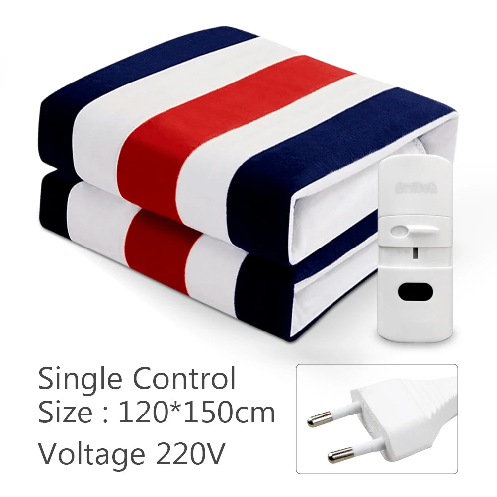 Electric Heating Blanket with Thermostat (220V, EU Plug)
