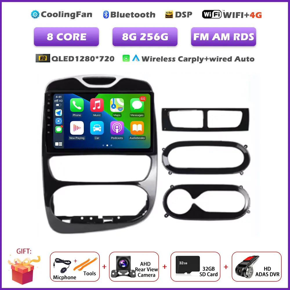 For Renault Clio 4 2012-2016 Carplay Car Radio Multimedia Video Player Android 16 Auto WIFI GPS Navigation DSP stereo BT tools