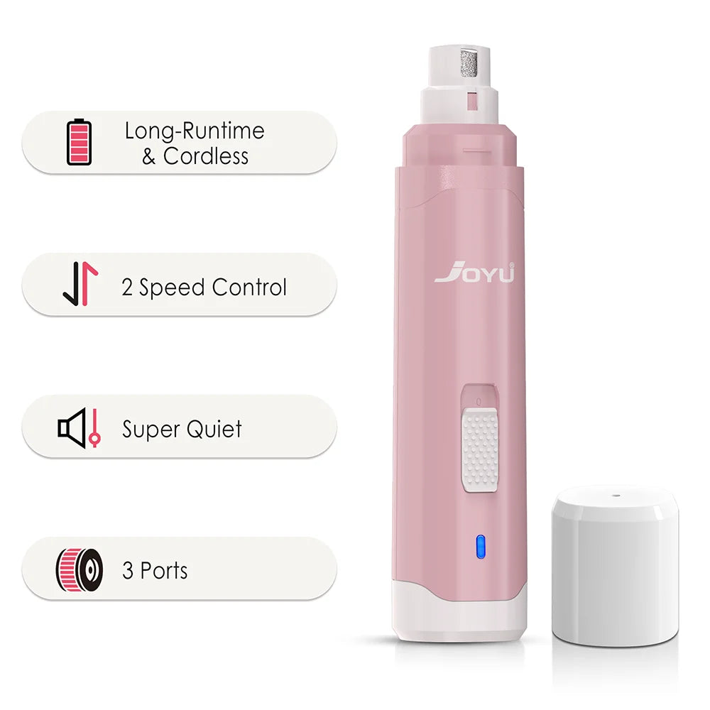 2-Speed Rechargeable Dog Nail Grinder — Quiet Electric Pet Nail Trimmer
