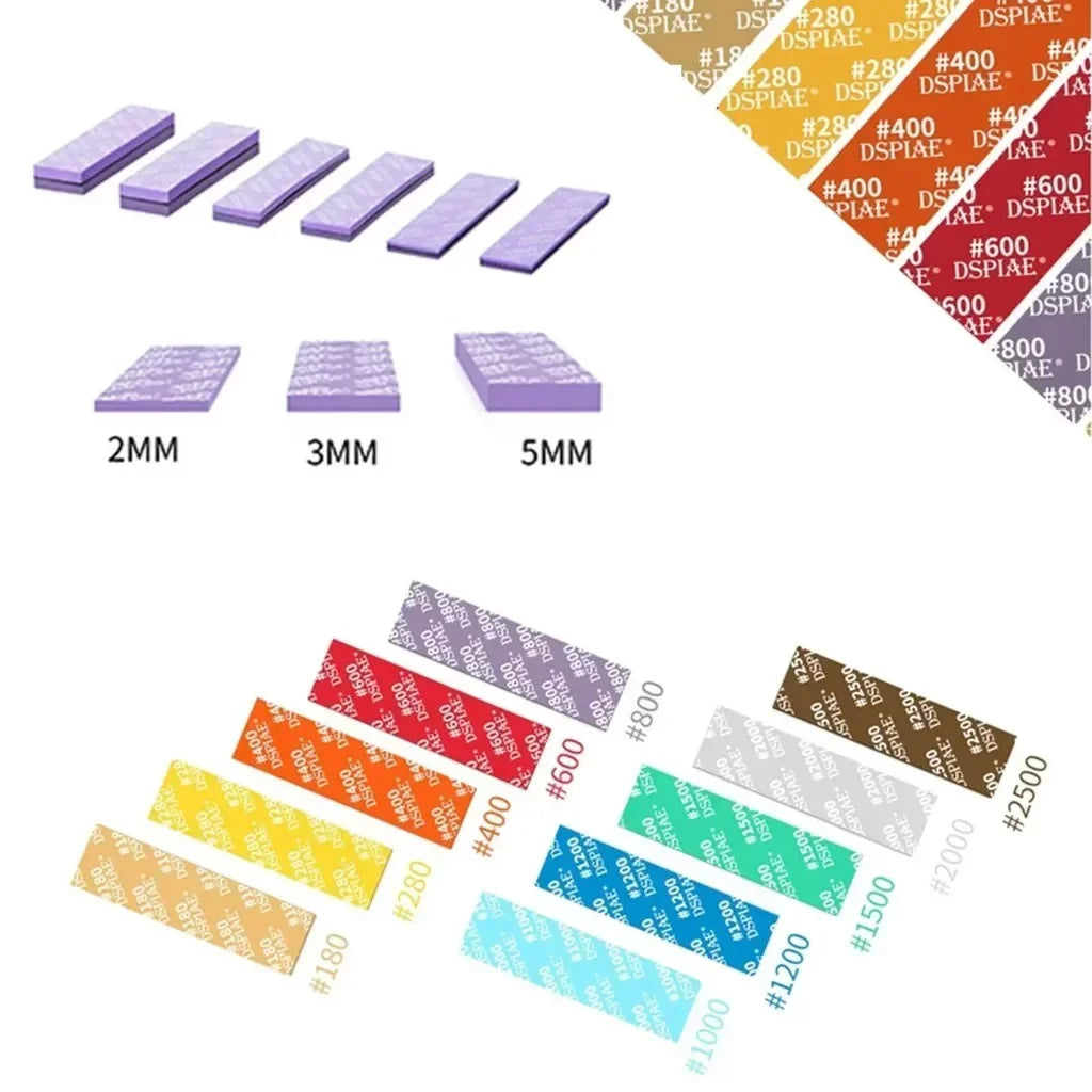 DSPIAE Sponge Sandpaper SS-S01 SS-S02 For Gundam Model Making Sanding Tool #180~#2500 Sanding Equipment For Modeler DIY Hobby