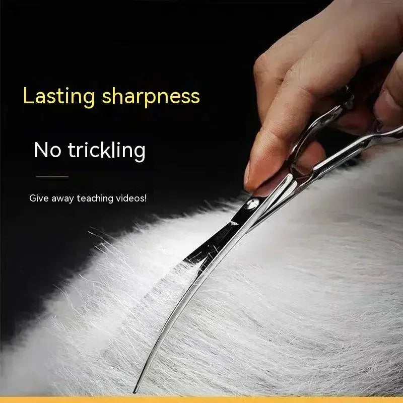 Pet Haircutting Scissors Set - Bent Trimming Shears – photo 3