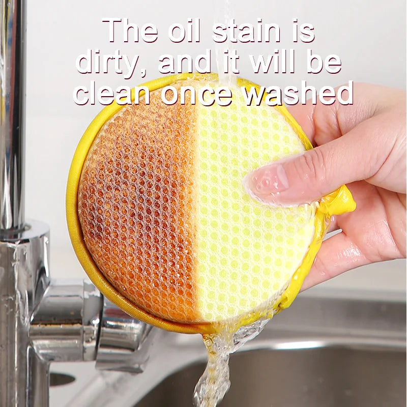 Kitchen Double-Sided Dishwashing Sponge Reusable Brushing Pots Wipes Pans Cleaning Cloth Home Grease Removal Dishwashing Cloth