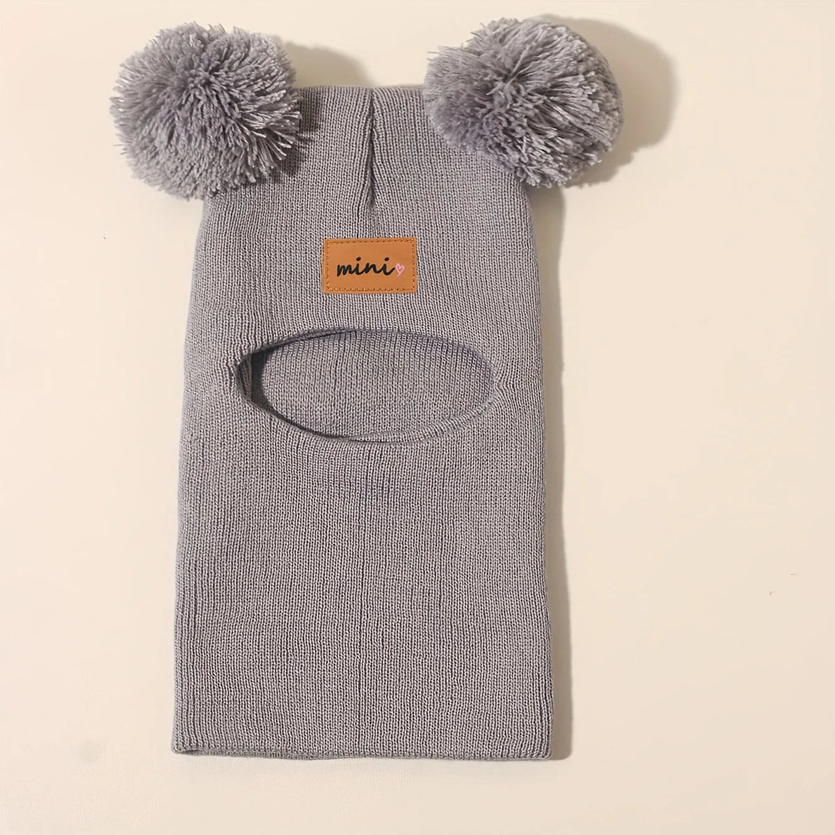 Baby Bear Knit Balaclava Hat - Pom Pom Ear Covering Beanie - photo 9