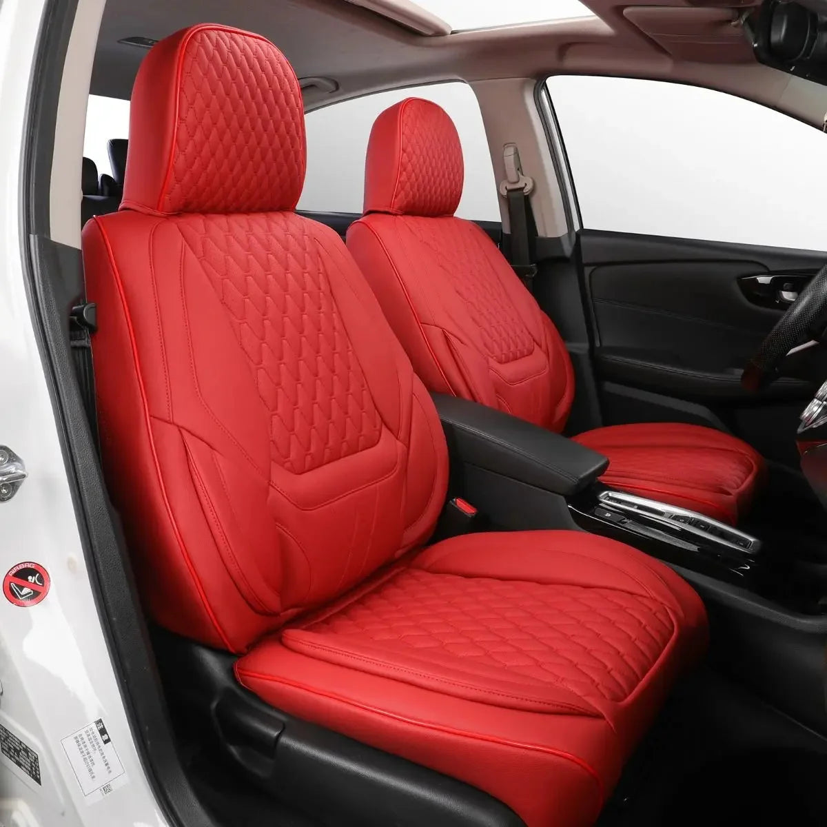 EKR Universal Car Seat Covers 5 Seats Full Set For Toyota Honda Lexus Ford Kia Hyundai Audi Waterproof Leather Auto Seat Protection All-Season Universal Fit Most Car Sedan SUV Car Accessories