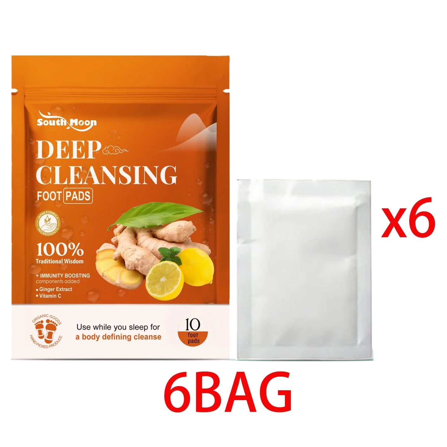 Natural Ingredient Ginger Cleansing Pads Relieve Stress Body Foot Care Remove Toxins Foot Health Improve Sleep Foot Care Patches