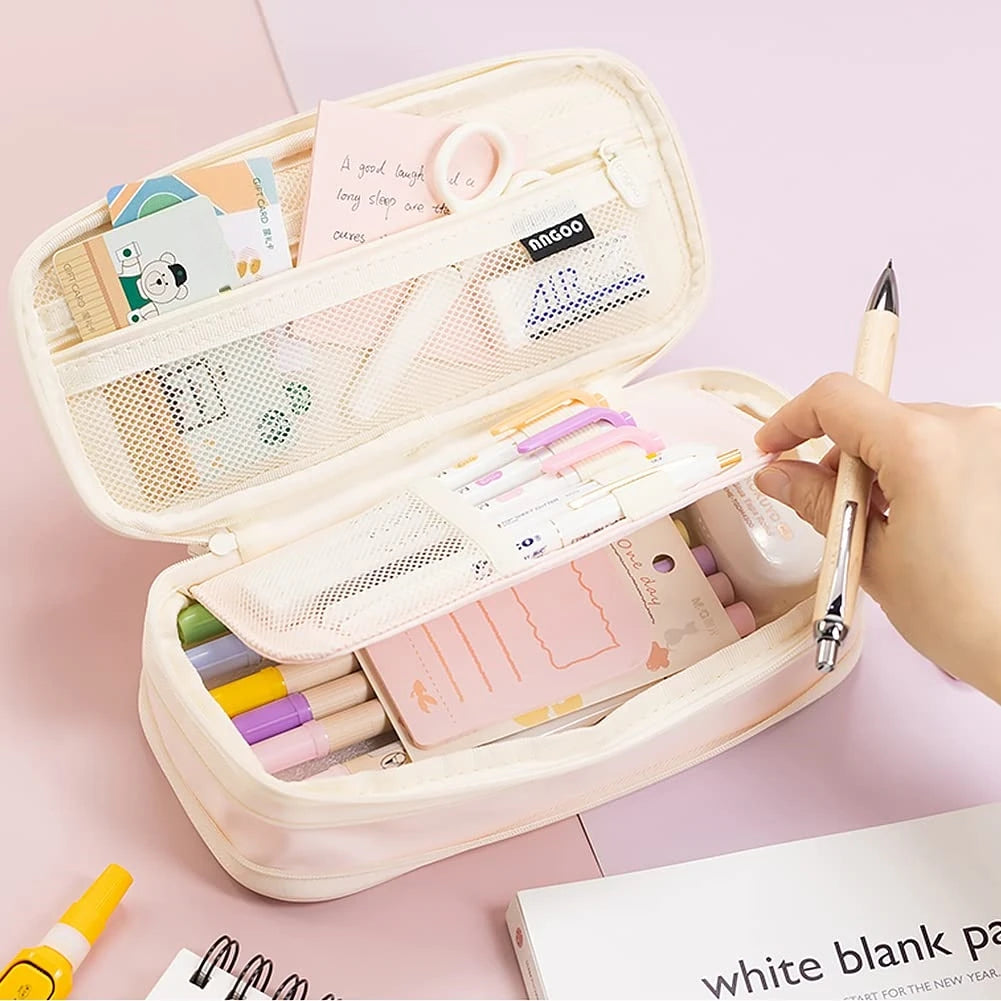 Kawaii Pencil Cases Large Capacity Pencil Bag Pouch Holder Box for Girls Office Students Organizer School Stationery Supplies