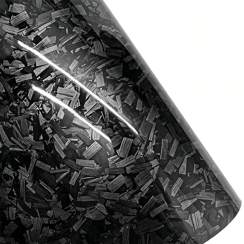PET Forged Carbon Fiber Vinyl Wrap Film Self Adhesive Car Stickers Waterproof Auto Motorcycle Decoration Car Accessories