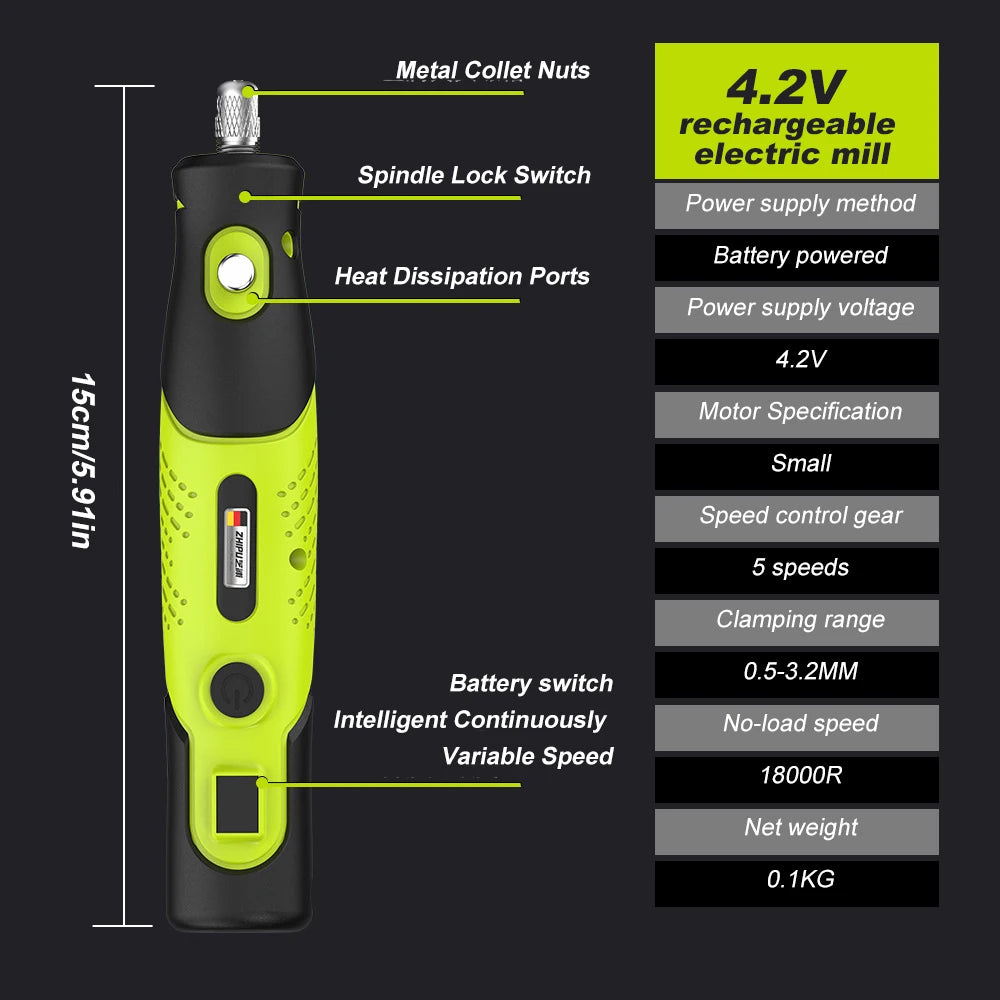 231Pcs Wireless Mini Electric Grinder Rotary Tool Kit 5 Variable Speed USB Rechargeable Engraving Pen for Wood Jade Metal Polishing Cutting Drilling Carving