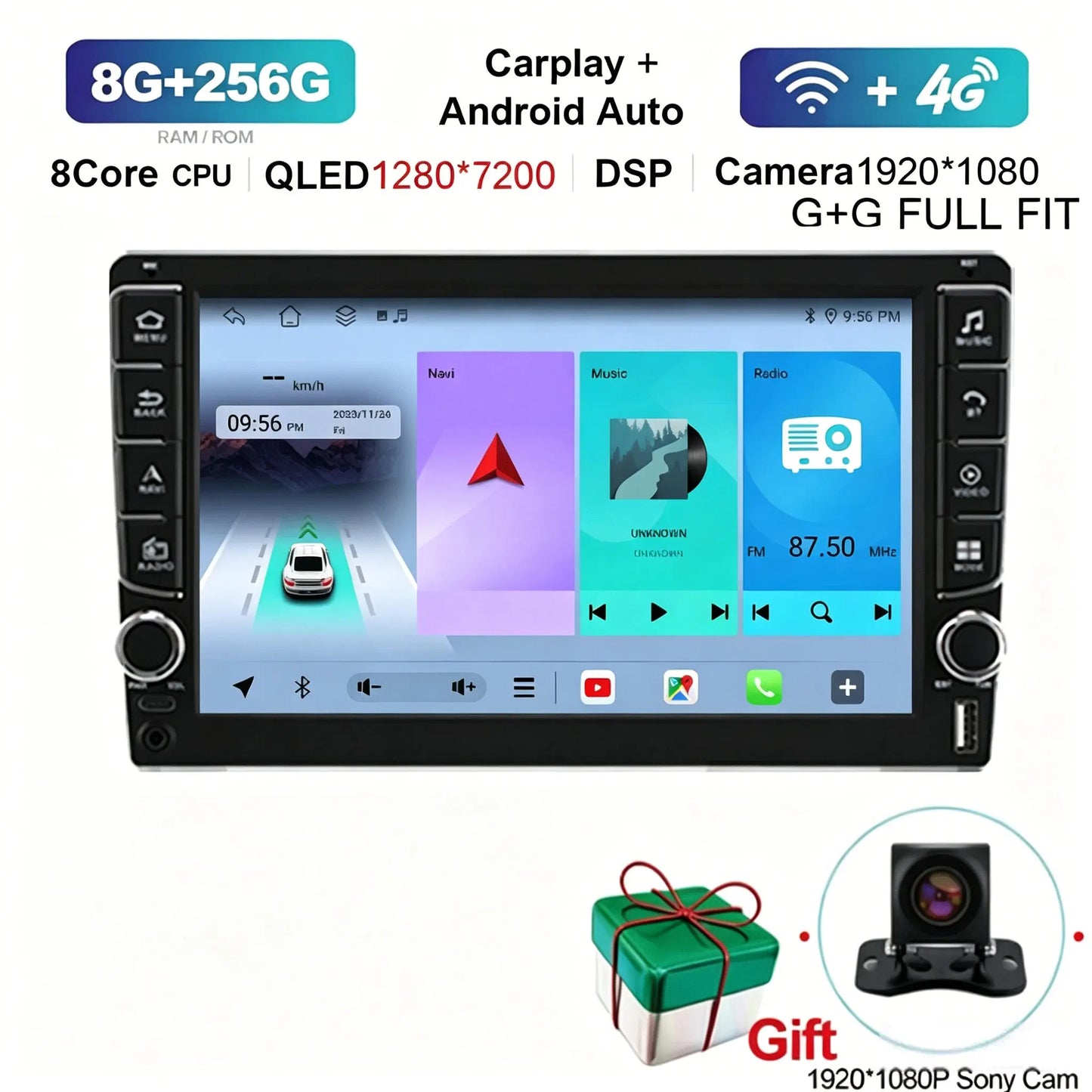 10" Android Car Stereo for Volvo XC90 (2004–2014) — Wireless CarPlay & Android Auto, GPS, 4G, 5G WiFi