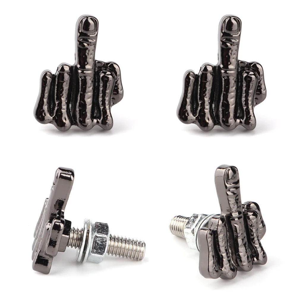 4Pcs Stainless Steel Universal License Plate Screws Kit, License Plate Fastener Kit, Finger License Plate Bolts For Car Truck