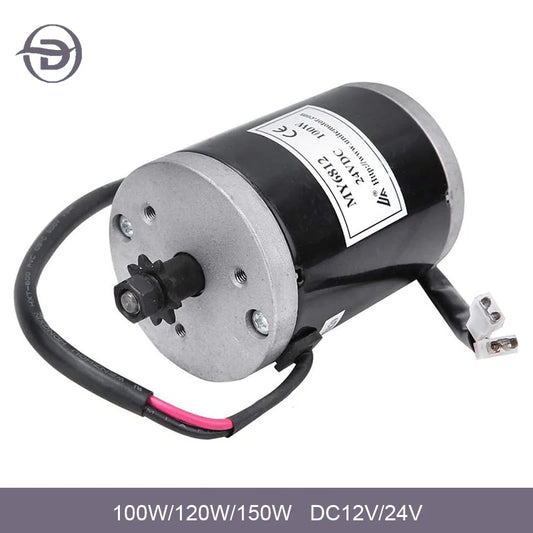 MY6812 150W 120w 100W DC 12V/24V high speed motor , small dc brush motor, Brush Motor with belt pulley for Electric Motor
