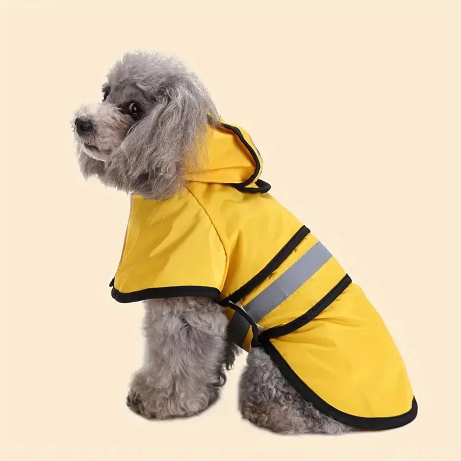 Adjustable Dog Raincoat - Windproof Pet Rain Jacket for Wet Walks