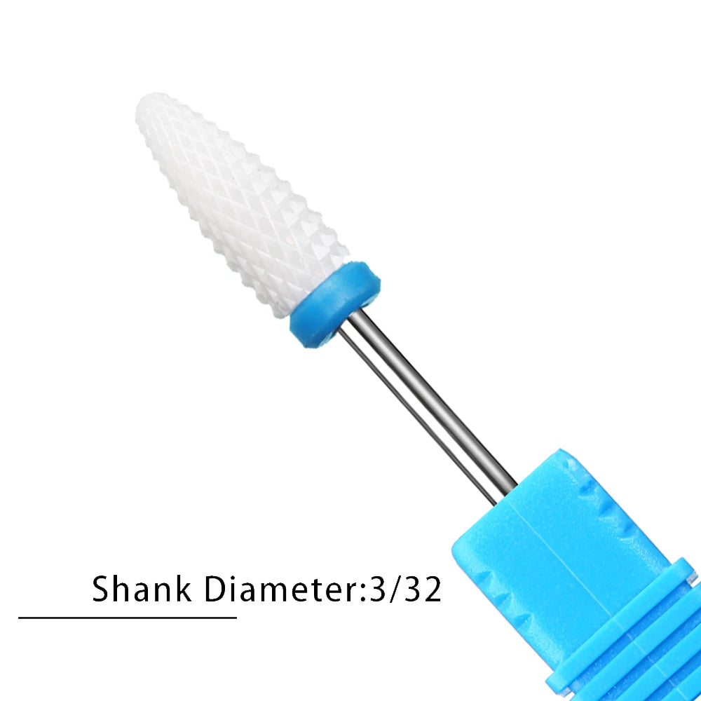 Nail Drill Bits Flame Ceramic Cutters for Manicure Electric Pedicure Nail Bits Gel Polish Remover Files Burr Nail Accessories