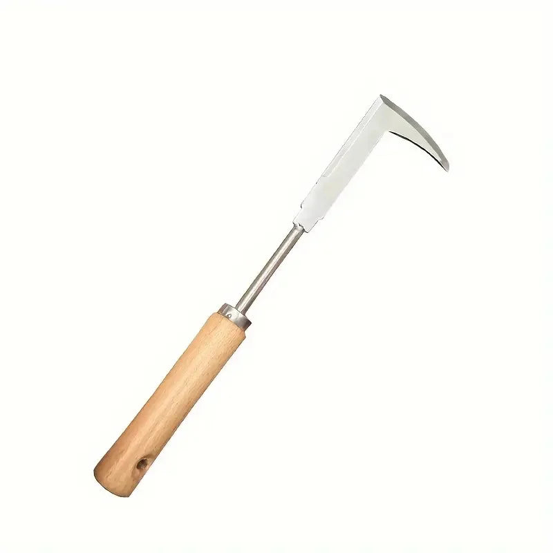 13.5" Stainless Steel Gap Weeding Tool — L-Shaped Hand Weeder