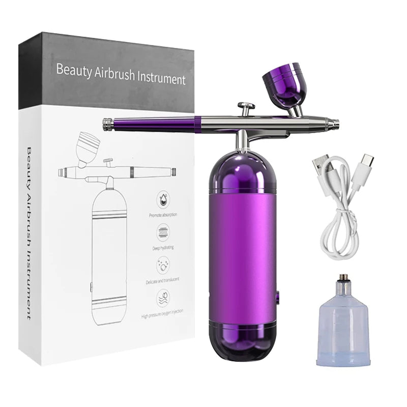Portable Airbrush Nail With Compressor Airbrush Rechargeable Wireless Handheld Spary Gun for Nails Art Painting Craft