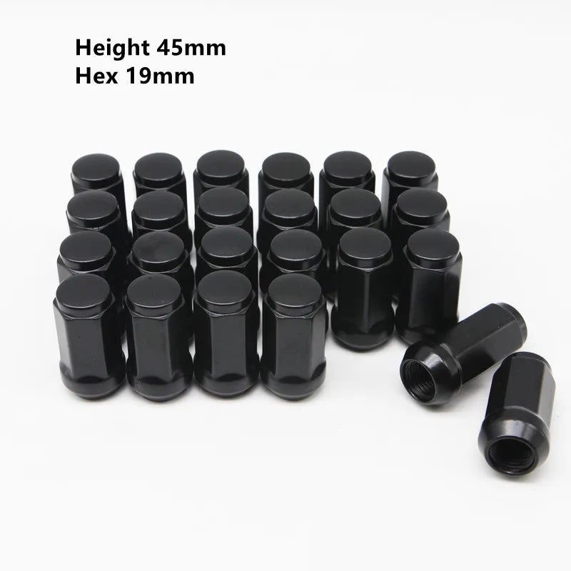 Black Extended Lug Nuts M14x1.5, 45mm (10/12-Pack) — Chevrolet Silverado, Suburban & More