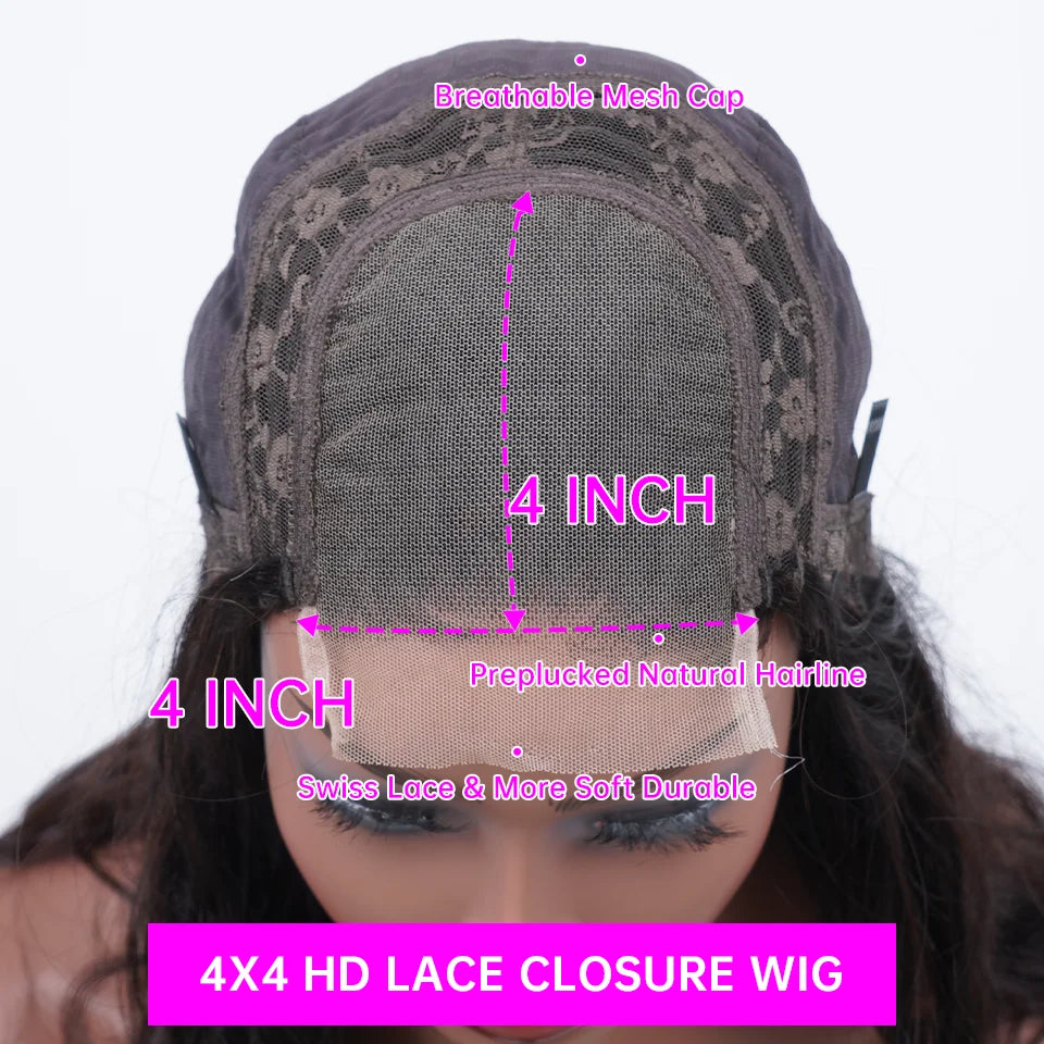 Deep Wave 13x4 / 13x6 HD Lace Front Human Hair Wig — Chocolate Brown (up to 40")