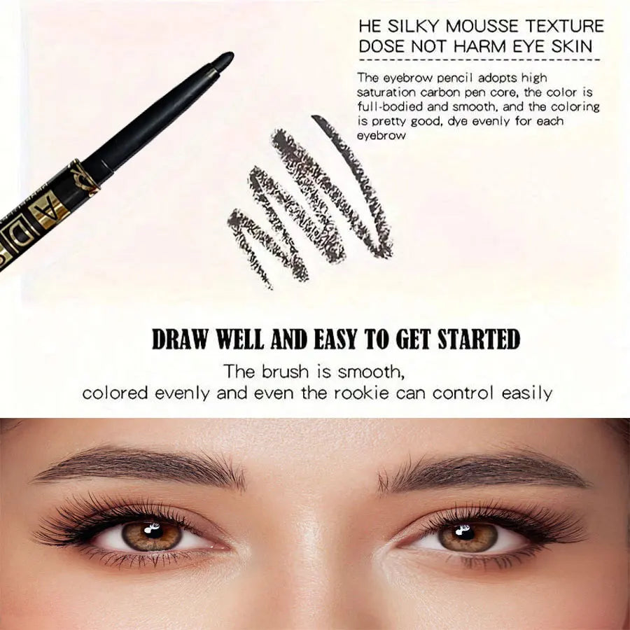 Davis Waterproof Black Eyeliner Pencil – Long-Lasting, Smudge-Proof & Sweat-Resistant | Bold Eye Makeup | Set of 3 or 9
