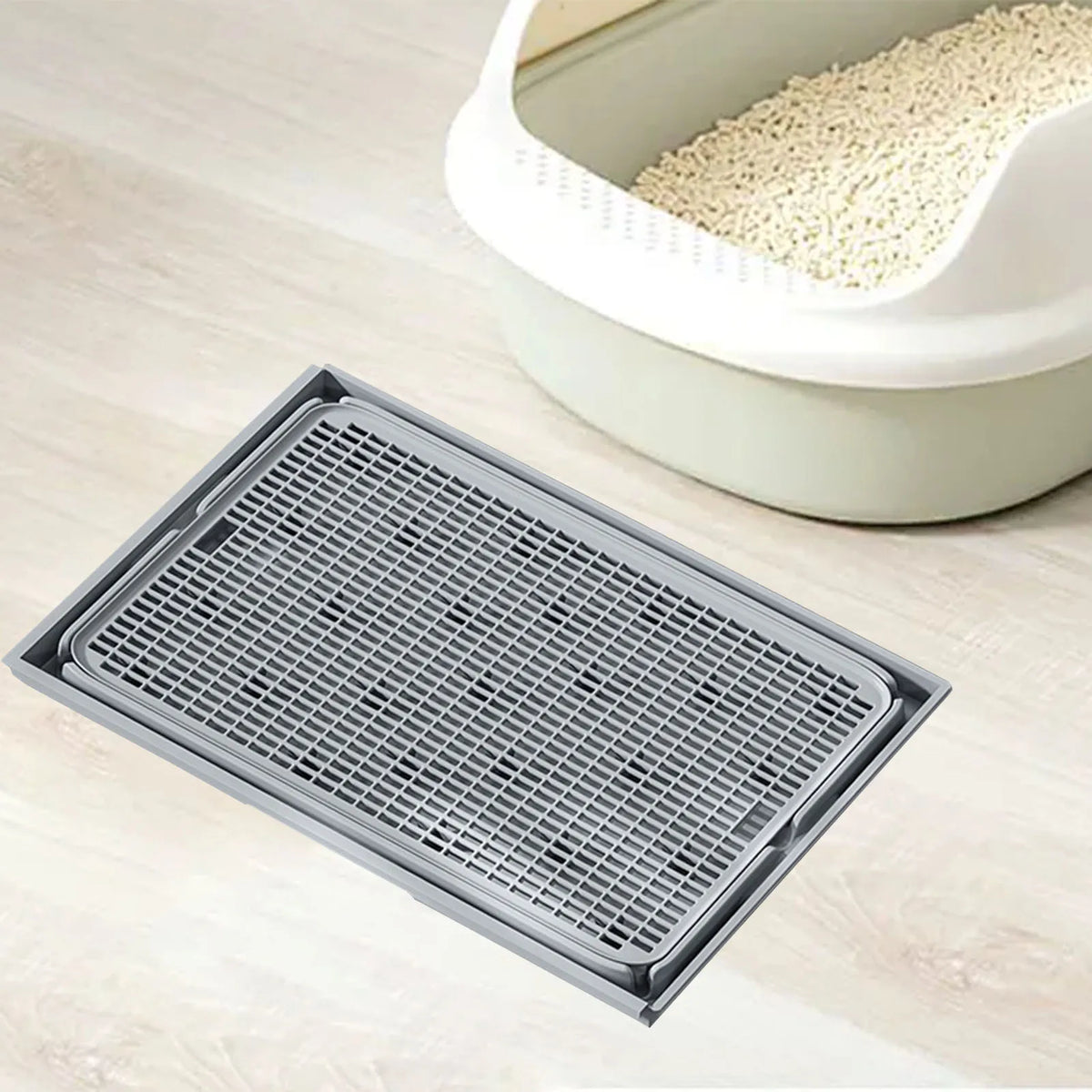 Cat Litter Trapping Mat - Waterproof Non-Slip Litter Box Mat – photo 2