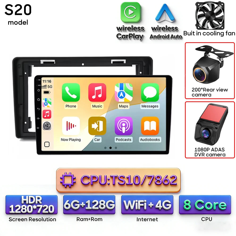 Car Stereo with Apple CarPlay & Android Auto, Compatible with Peugeot Partner & Citroen Berlingo 2 B9