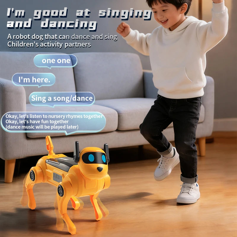 DIY Electronic Dog Assembly Intelligent Robot Dog Children's Educational Toys Voice Control Simulated Pet Puppy Toy Kids Gifts