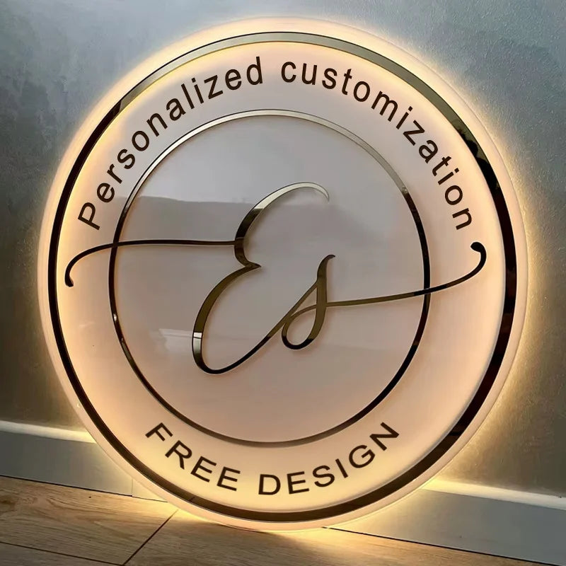 Custom Acrylic Neon Business Sign — Personalised 3D Wall Logo