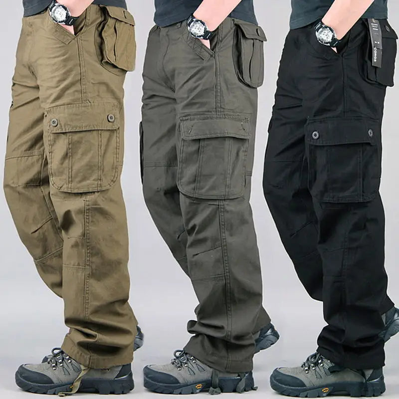 2026 Tactical Cargo Pants Men Cotton Overalls Outdoor Work Trousers Big Size Hombre Clothing Camo Hiking Pants Multiple pockets