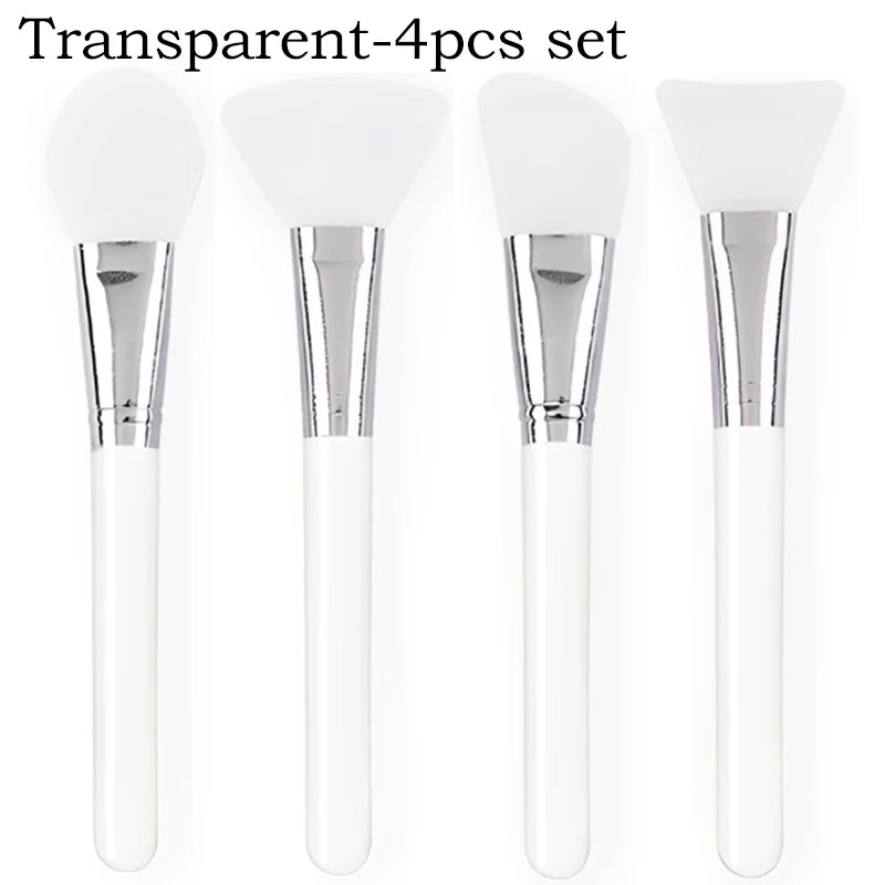 1/4pcs Silicone Facial Mask Brushes DIY Face Mask Brush Set Soft Head Mud Applicator Makeup Spatula Make Up Beauty Skincare Tool