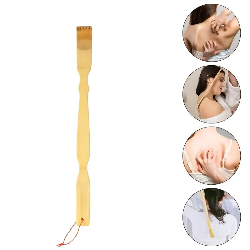 3 Pcs Strong Back Scratcher,Self-Massager Therapeutic Bamboo Wooden Back Scratchers For Scratching Itches,long handle Scratch