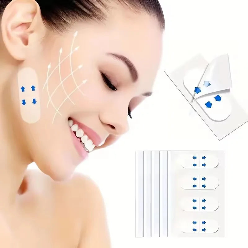 40/120PCS V-Shape Face Wrinkle Sagging Skin Adhesive Tape Lifting Face Stickers Invisible Transparent Thin Face Patche Lift Tool