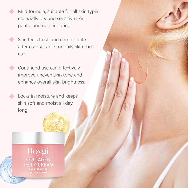 100g Jelly Face Cream Collagen Soft SPA Nourishing Moisturize Face Shrinks Pores Remove Comedones Jelly Essence Korean Skin Care
