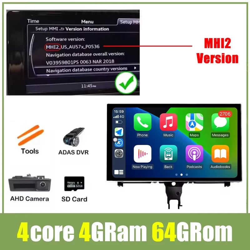 9" Android Car Stereo for Audi A6 C7 & A7 (2012–2018) — CarPlay, Android Auto, GPS, Bluetooth, WiFi