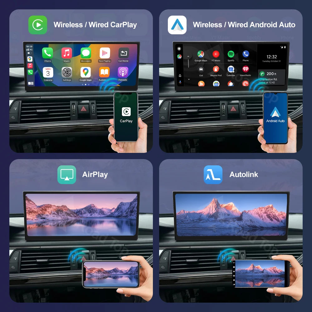 Road Top 12.3" Linux Screen For Audi A6 C6 A7 C7 2026-2026 with Wireless CarPlay Android Auto Airplay Car Radio Player