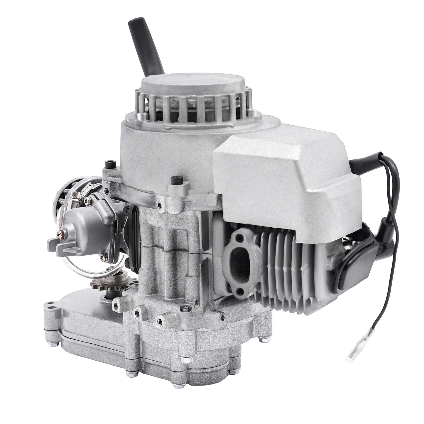 49CC 2-Stroke Gas Engine,  Air-Cooled Pull Start Motor with Gearbox & Air Filter for Mini Dirt Bike, ATV, Pocket Bike, Quad