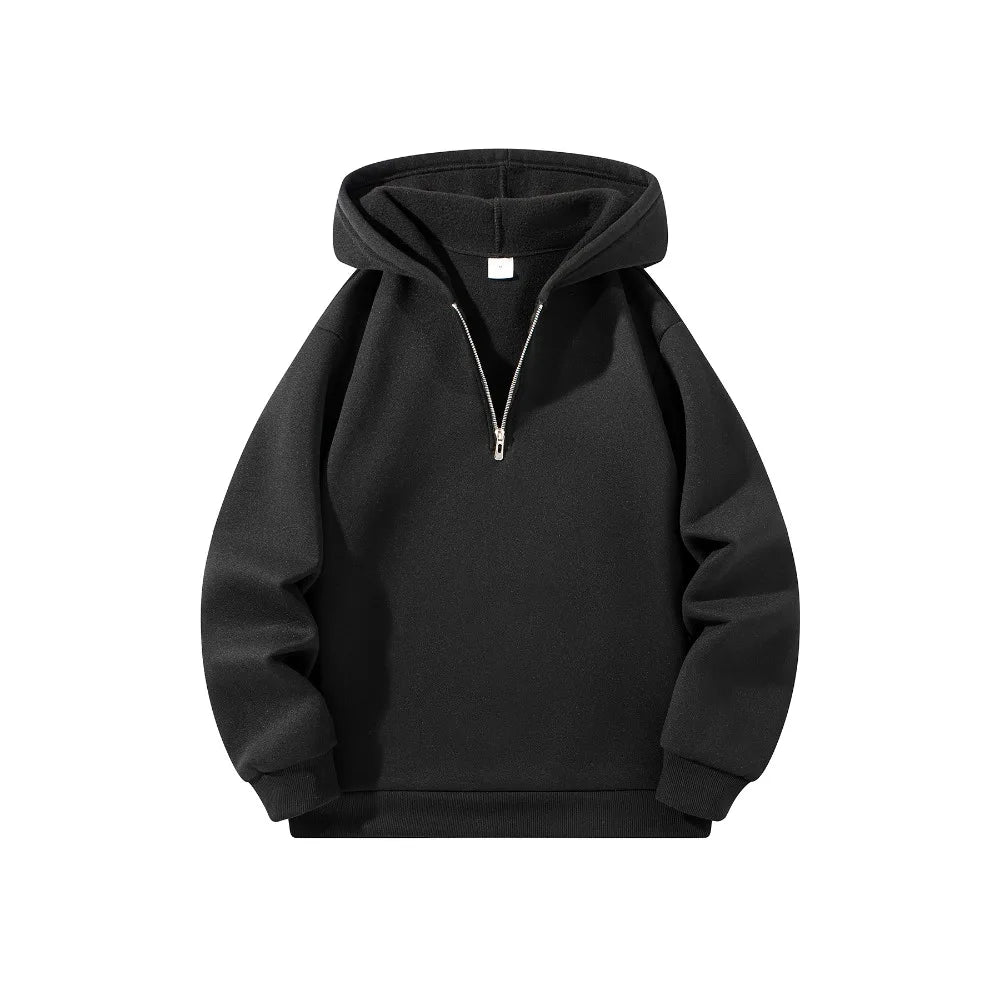 Men's Half-Zip Sweatshirt, Solid Casual Pullover