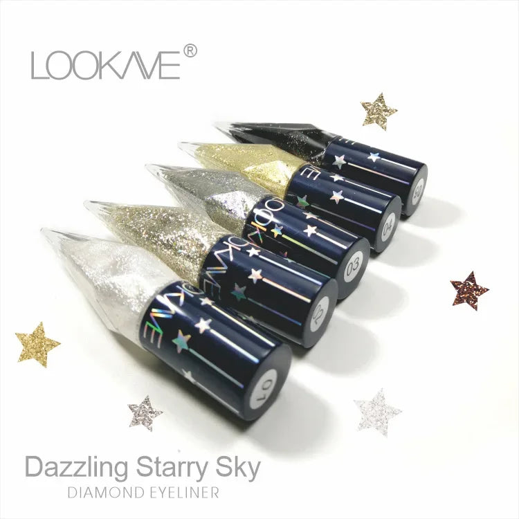 Shiny Eye Liners Pigment Silver Rose Gold Color Liquid Glitter eyeshadow Professional Eyeliner Beauty Cosmetics Makeup for Women