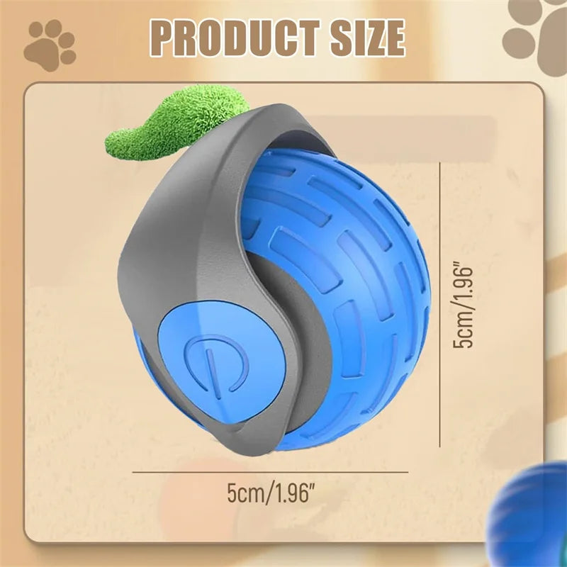 Smart Electric Rolling Cat Toy Ball – USB Rechargeable Automatic Interactive Teaser | Moving Bouncing Ball for Cats