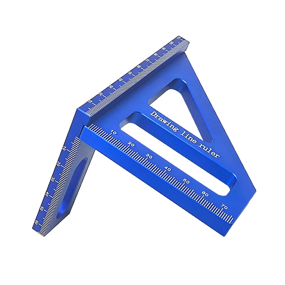 Carpenter Square -Woodworking Square Protractor Aluminum/Plastic Ruler 3D Multi Angle 45/90 Degree Layout Measuring Ruler