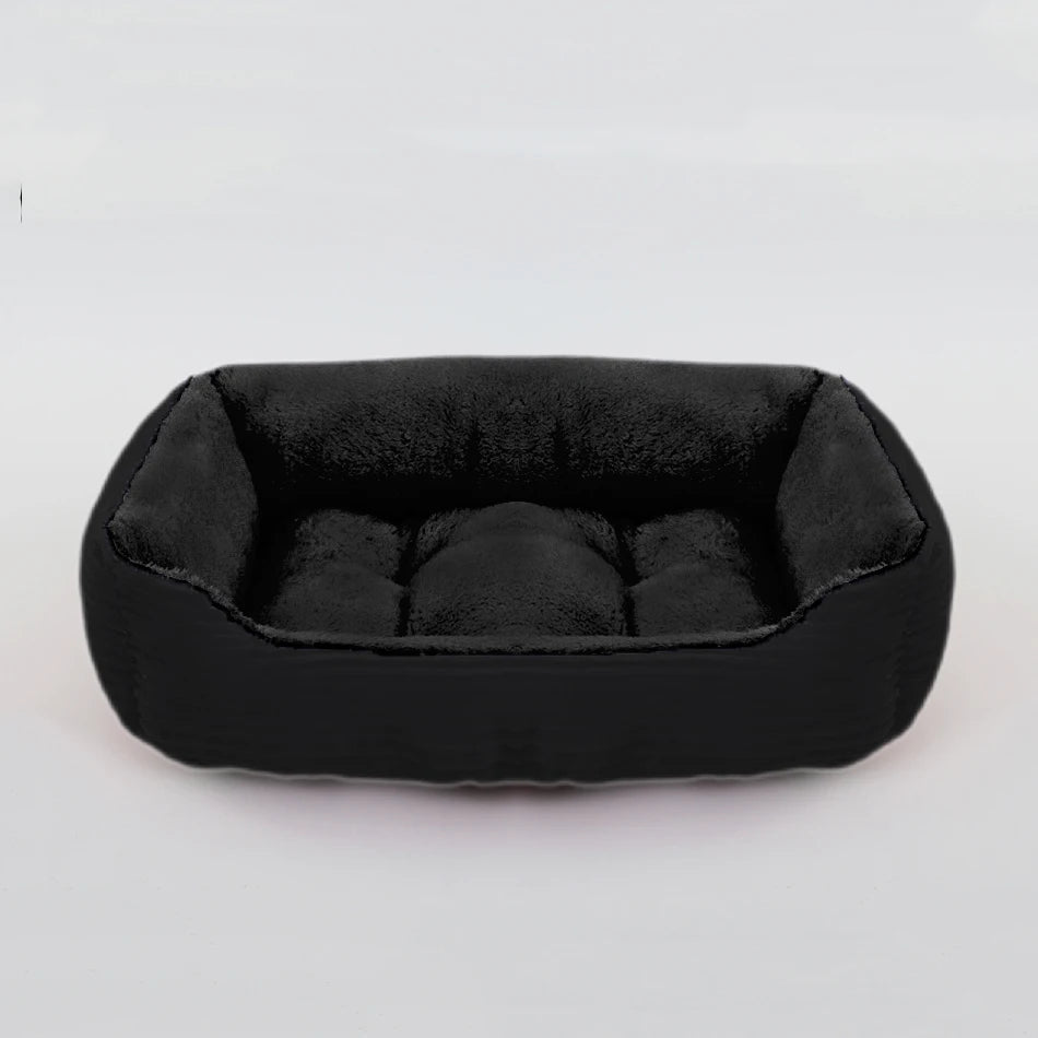 Square Plush Dog & Cat Sofa Bed - Cushioned Bolster Pet Bed - photo 13