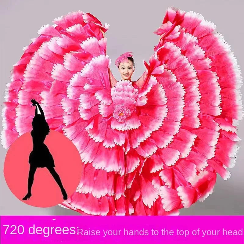Women's big swing petal flamenco dress