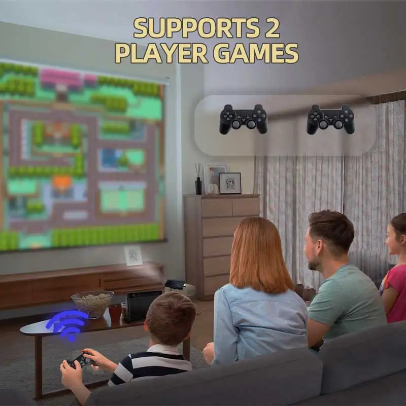 Retro Game Stick 4K 40000+ Classic Games Nostalgia Viedo Game Console 128G with 2.4G Wireless Controller Childhood Memory Gift