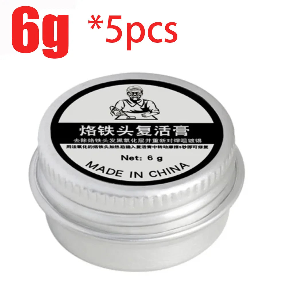 150-6G Soldering Iron Head Resurrection Paste Iron Tip Refresher Solder Cream Non-stick Tin Repair Tool Iron Head Cleaning Paste