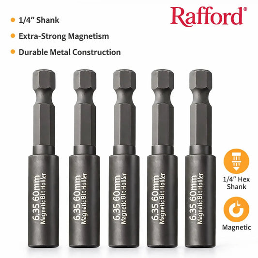 Rafford  60mm 1/4In Head Extension Rod Screwdriver Magnetic Transfer Extension Rod Extension Adapter