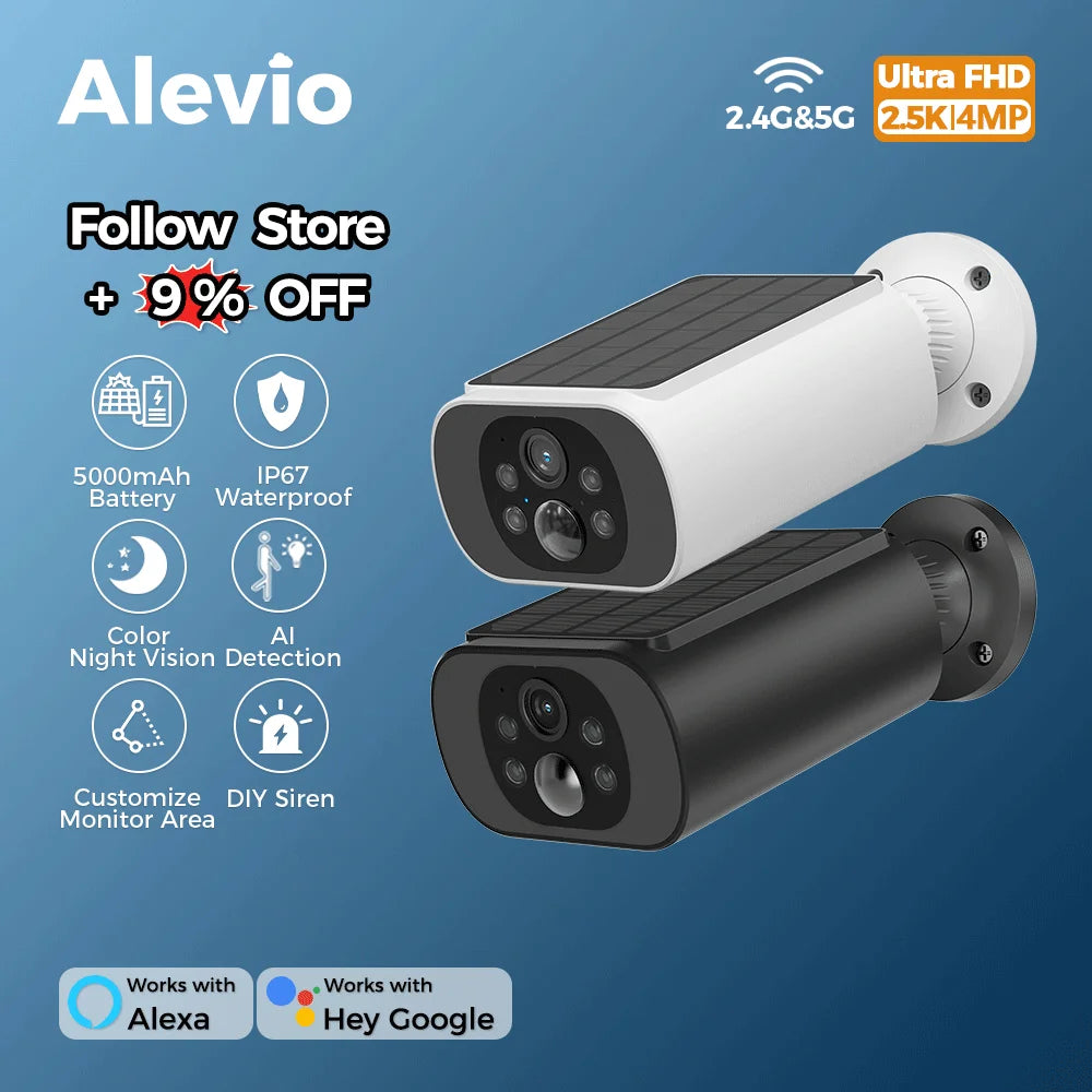 2.5K Solar Security Camera — Wireless Colour Night Vision, AI Detect